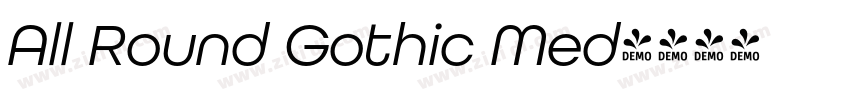 All Round Gothic Med字体转换